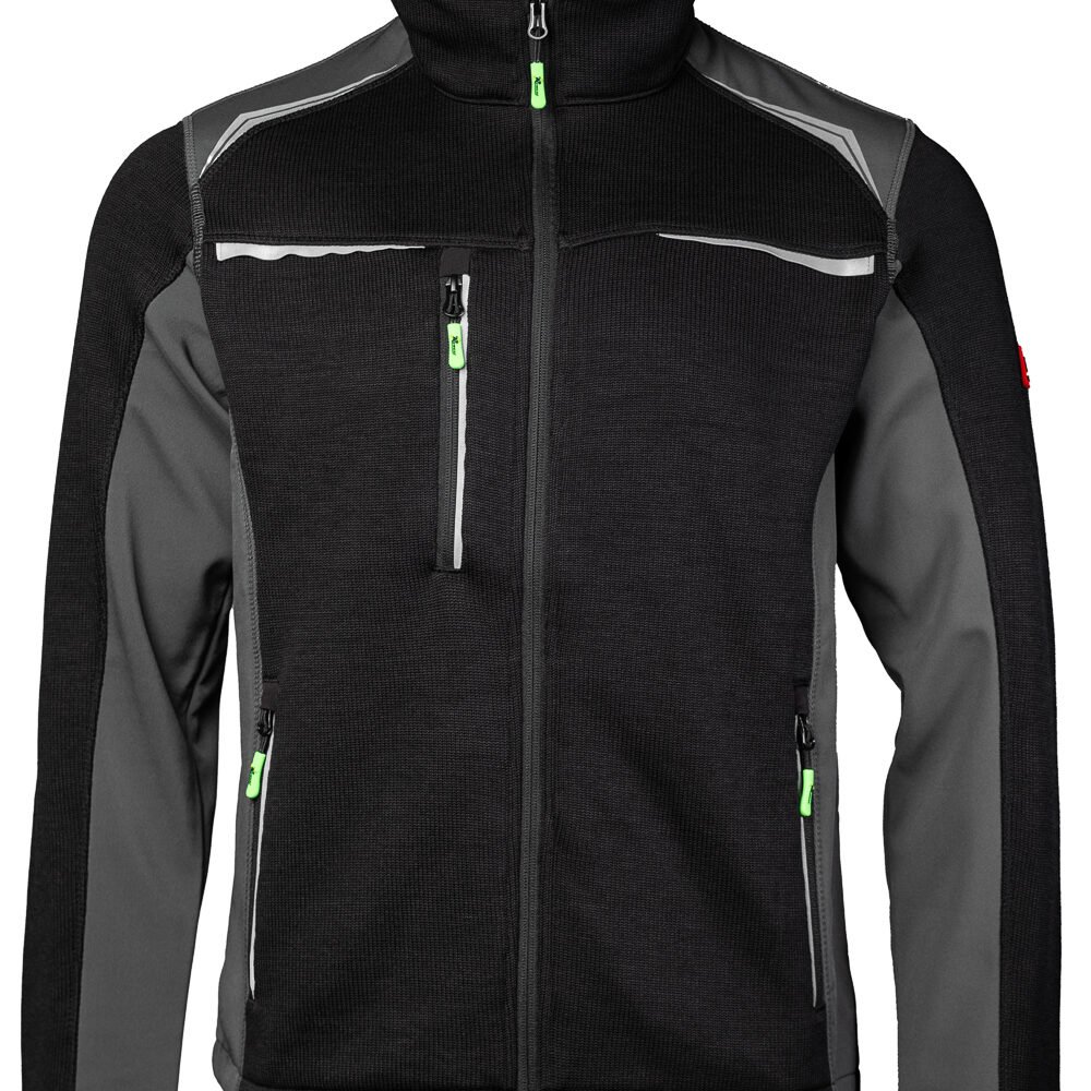 Yukon fekete softshell pulóver